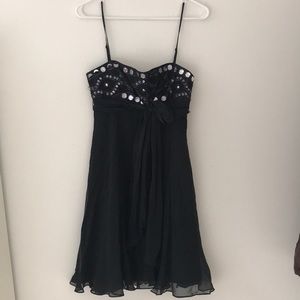BCBG black chiffon dress